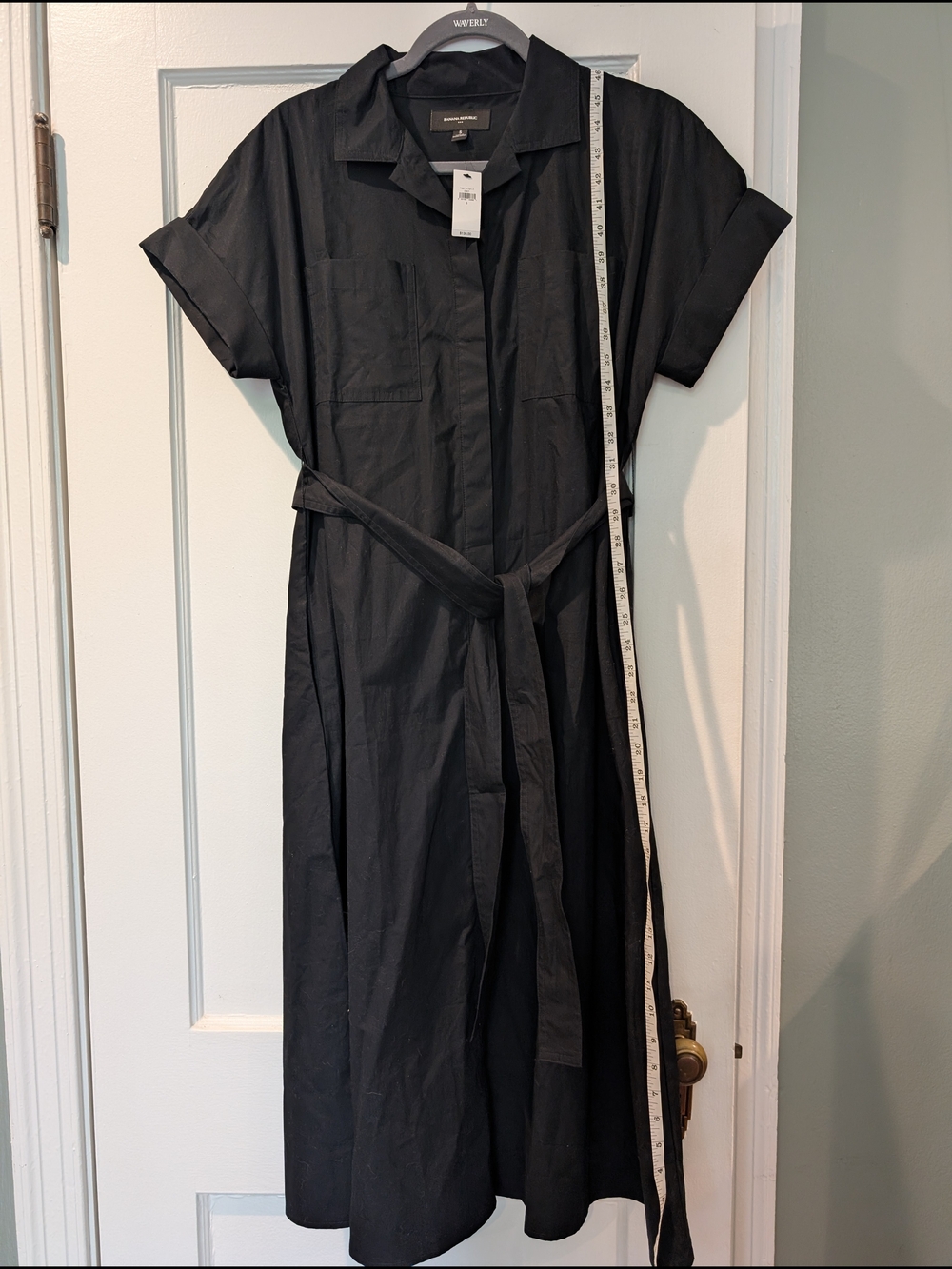 Banana Republic Poplin Cotton Midi Shirt Dress With Tie Waist - Picture 7 of 11
